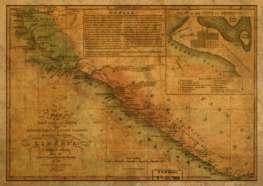 Map of Liberia 1830