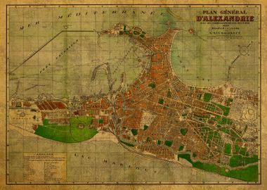 Alexandria Egypt Map 1930