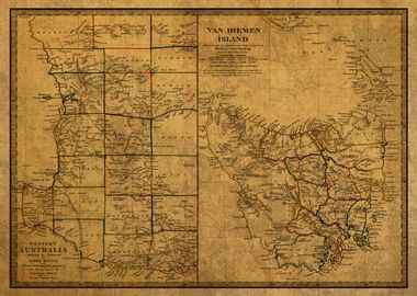 Map of Tasmania 1831