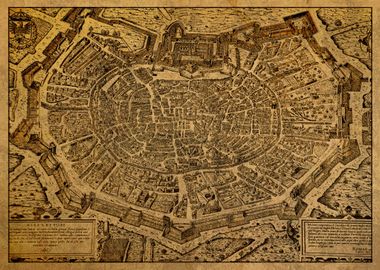 Street Map of Milan 1573