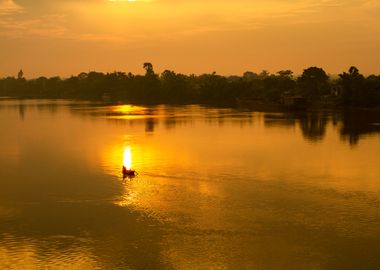 Sunrise over river