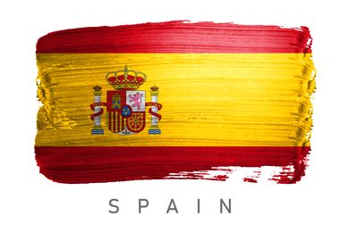 Spain flag map country