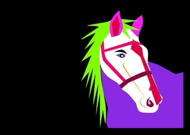 Purple abstract horse