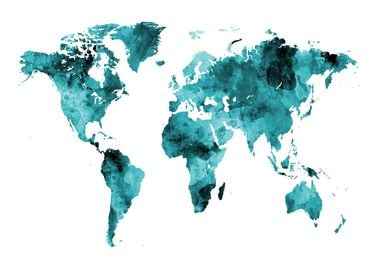 World Map Watercolor