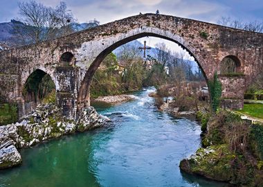 Historic bridge in Spain