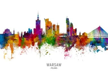 Warsaw Poland Skyline