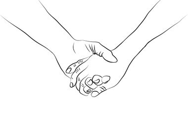 Holding Hands Drawing