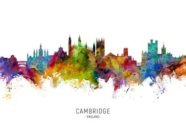 Cambridge England Skyline