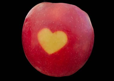 apple heart and love