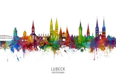 Lubeck Deutschland Skyline