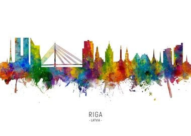 Riga Latvia Skyline