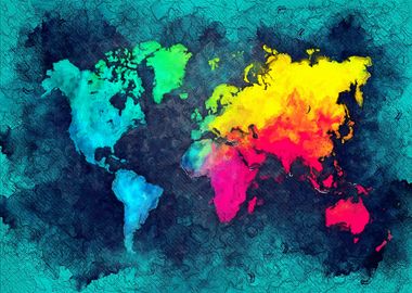 world map colors