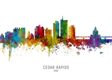 Cedar Rapids Iowa Skyline