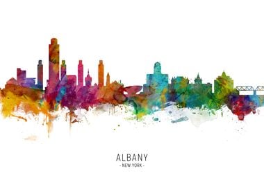 Albany New York Skyline