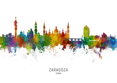 Zaragoza Spain Skyline