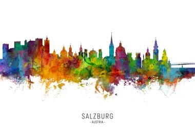 Salzburg Austria Skyline