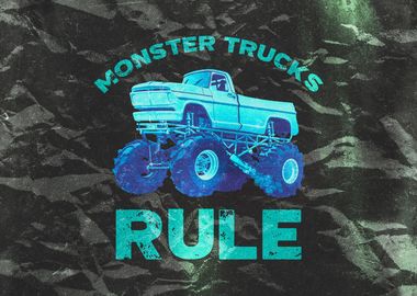 Monster Trucks Rule Retro