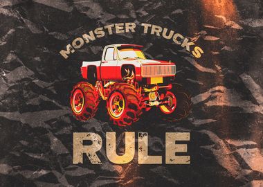 Monster Trucks Rule Retro