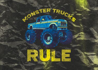 Monster Trucks Rule Retro