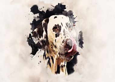 Vintage Sepia Dalmatian