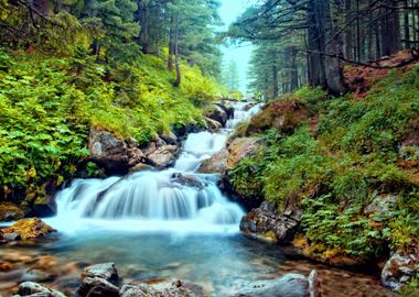 Waterfall in Rila Mountain