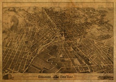 Syracuse New York Map 1874