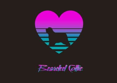 Bearded Collie Vaporwave