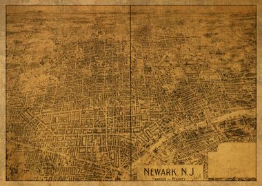 Newark New Jersey Map 1895