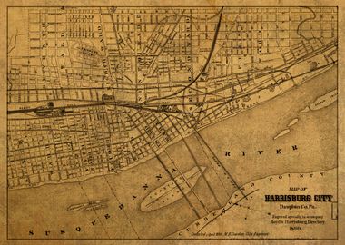 Harrisburg PA Map 1899