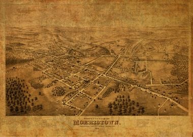 Morristown NJ Map 1876