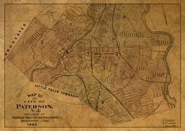 Paterson New Jersey Map