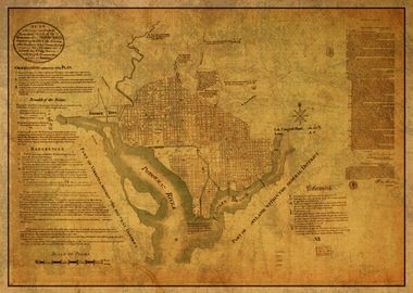 Washington DC Map 1791