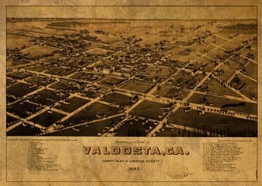 Valdosta Georgia Map 1885