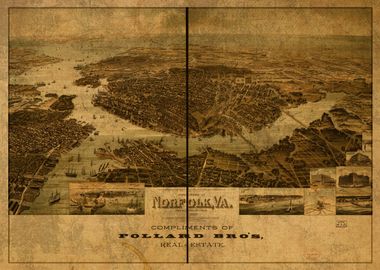 Norfolk Virginia Map 1892