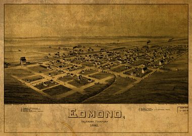 Edmond Oklahoma Map 1891