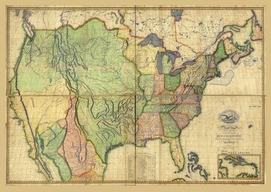 United States Map 1816