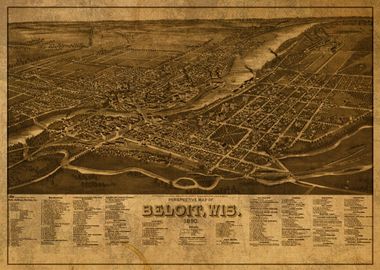 Beloit Wisconsin Map 1890