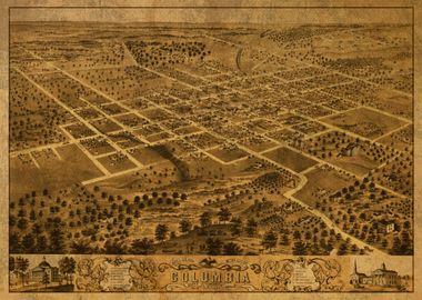 Columbia Missouri Map 1869