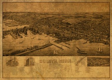 Duluth Minnesota Map 1893