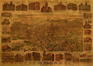 Los Angeles City Map 1891