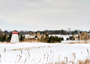 golf course in the winter