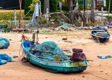 wooden fishing boats