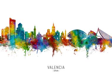 Valencia Spain Skyline