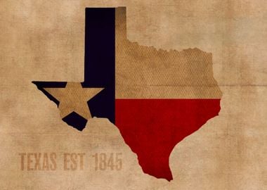 Texas State Flag Map