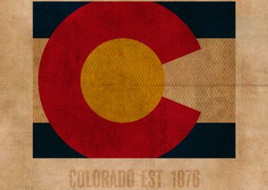 Colorado State Flag Map