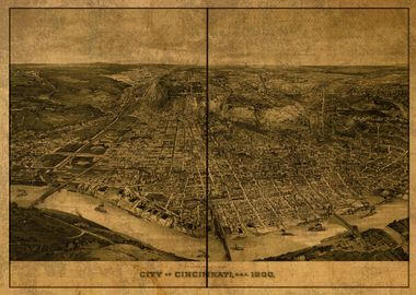 Cincinnati Ohio Map 1900