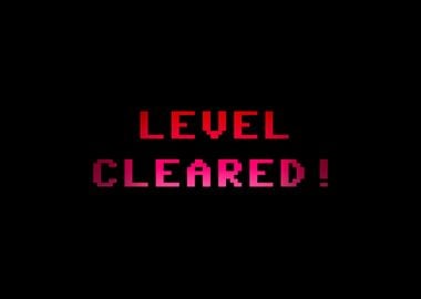 Videogame level cleared