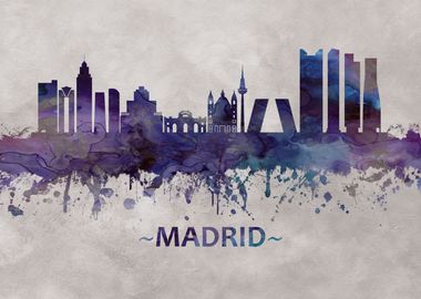 Madrid Spain skyline