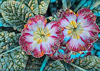 abstract primroses