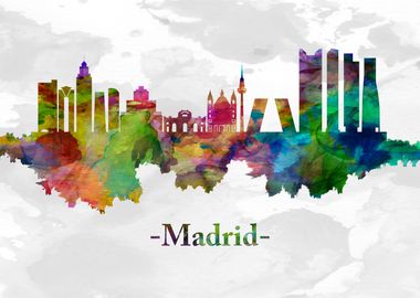 Madrid Spain skyline